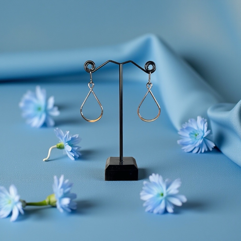 Elegant Silver Teardrop Earrings